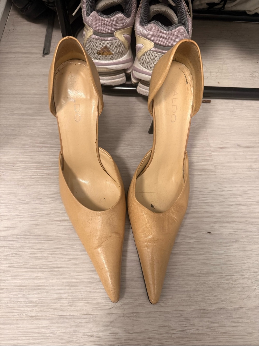 ALDO Tan Pointed D'Orsay Heels
